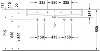 Раковина Duravit Vero Air двойная шлифованная 120х47 235012 схема 2