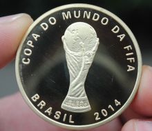 Коллекционная монета Чемпионат мира 2014 Бразилия