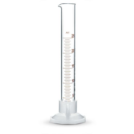Цилиндр мерный стекло   25 / 50 / 100 / 250 мл, белое основание