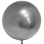 Шар (18''/46 см) Сфера 3D, Deco Bubble, Серебро, Хром