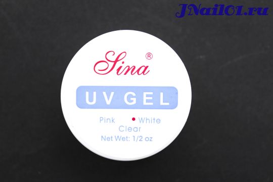 Белый УФ-гель для наращивания ногтей Jina