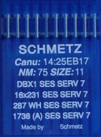 Иглы Schmetz DBx1 SES SERV7 №75 10 шт
