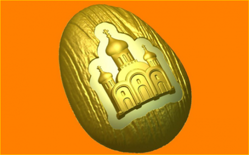 Форма для мыла и шоколада яйцо Церковь