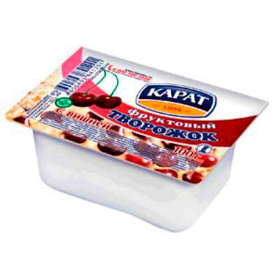Творожок Карат 15% вишня 100г Москва