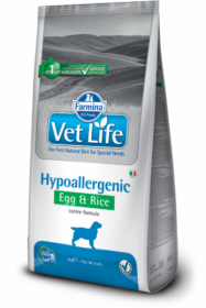 Vet Life Dog Hypoallergenic Egg & Rice (Гипоаллердженик яйцо+рис)