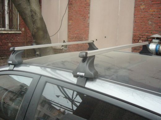 Багажник на крышy Nissan Note, Атлант, прямоугольные дуги, опора E