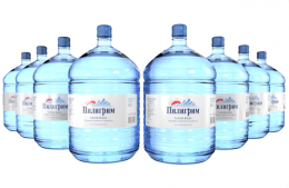 Вода Пилигрим 8 бутылей по 19 литров, пэт.