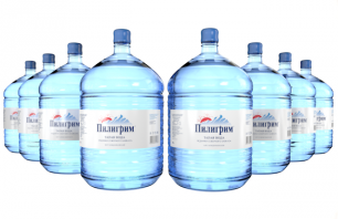 Вода Пилигрим 8 бутылей по 19 литров, пэт.