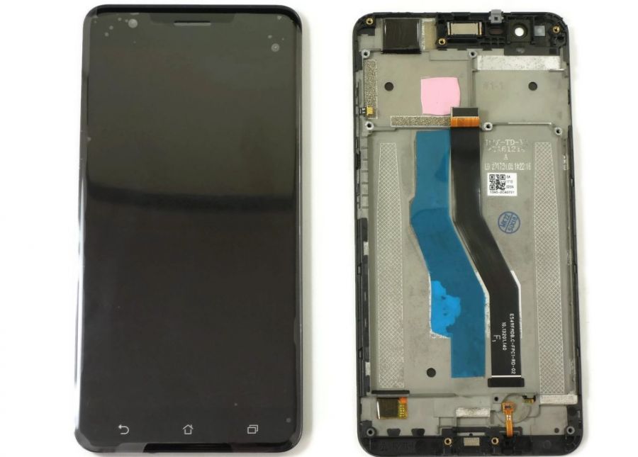 LCD (Дисплей) Asus ZE553KL ZenFone 3 Zoom (в сборе с тачскрином) (в раме) (black) Оригинал
