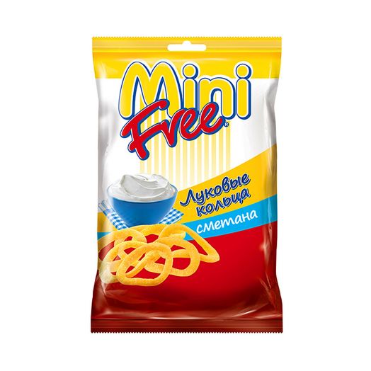 Чипсы MiniFree луковые кольца сметана 45г