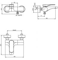 Fima - carlo frattini Quad смеситель для ванны F3724/1 схема 1