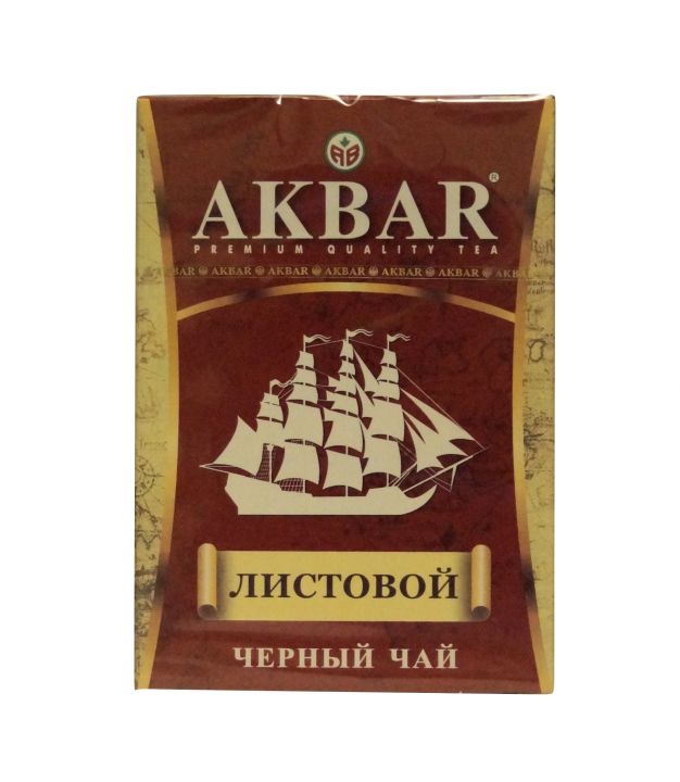 Чай Акбар Черный байховый с кораблем (лист) 90г