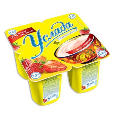 Йогурт Эрманн Услада 1.2% клубника 95 гр.. ООО Эрманн