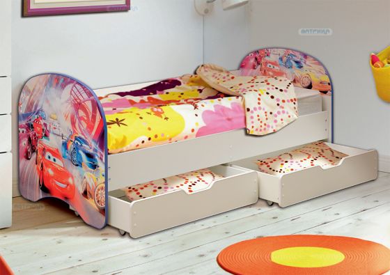 Кровать детская с 2-мя ящиками (800*1900)