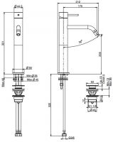 Fima - carlo frattini Spillo up смеситель для раковины F3031/H схема 1