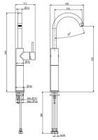 Fima - carlo frattini Spillo up смеситель для раковины F3041/H схема 2