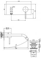 Fima - carlo frattini Spillo up смеситель для раковины F3051LX5 схема 1