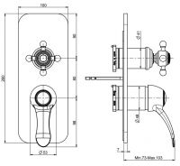 Fima - carlo frattini Lamp/Bell смеситель для ванны/душа F3309X6 схема 1