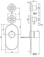 Fima - carlo frattini Fimatherm смеситель для ванны/душа F5333X2 схема 1