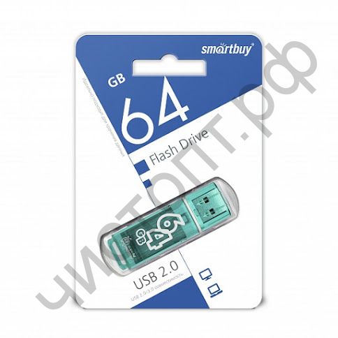 флэш-карта Smartbuy 64GB Glossy series Green