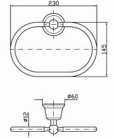 Zucchetti Delfiflu кольцо для полотенец ZAC225 схема 1