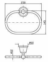 Zucchetti Delfi кольцо для полотенец ZAC225 схема 1