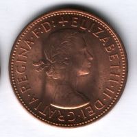 1 пенни 1967 года Великобритания AUNC