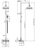 Fima - carlo frattini Lamp/Bell стойка душевая с тропическим душем F3305/2 схема 1