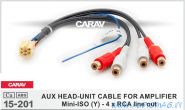 Carav 15-201 Mini-ISO (Y) - 4 x RCA line out)