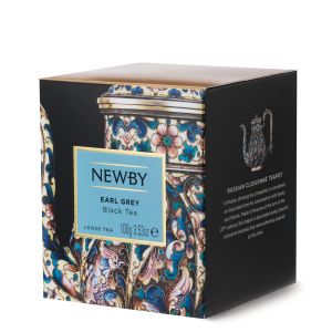 Чай черный листовой Эрл Грей Newby Earl Grey в картонной упаковке - 100 г (Англия)