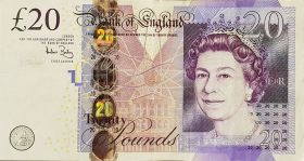Великобритания Англия 20 фунтов 2006 год VF