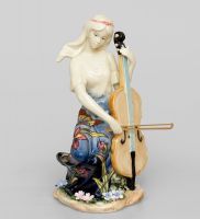 Статуэтка девушка "Волшебная виолончель" 12х10х20 см (JP-37/9)