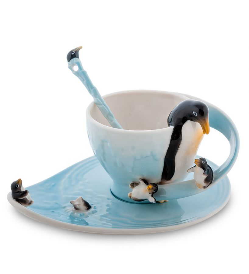 Чайный набор на 1 персону "Пингвины", 3 пр. (FM-01/29)