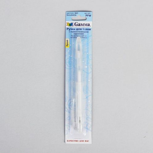 Ручка для ткани, термоисчезающая, №01, цвет белый