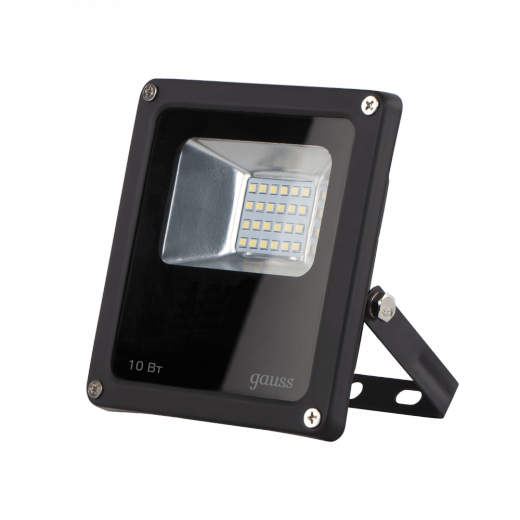 Прожектор светодиодный Gauss LED 10W IP65 6500К черный 1/60