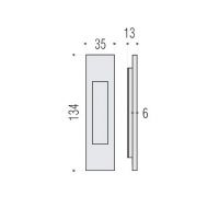 Ручка Colombo OPEN ID411 для раздвижных дверей. схема
