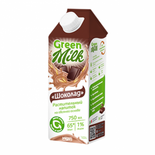 Овсяное молоко "Шоколад" Green Milk 750 мл
