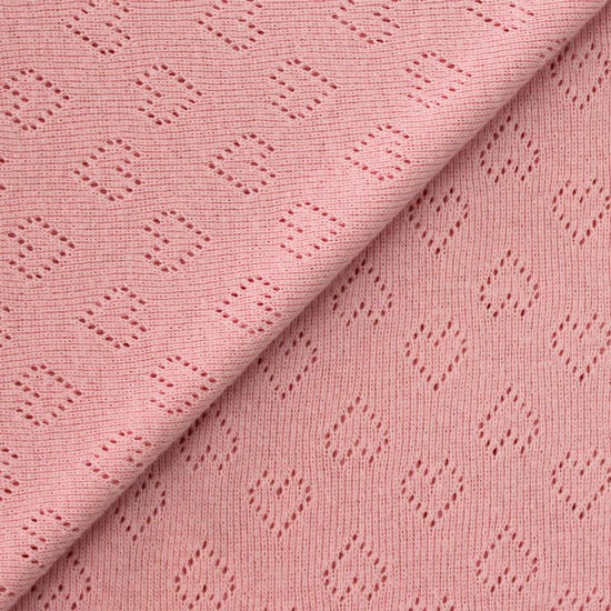 Лоскут трикотажной перфорированной ткани - Розовый