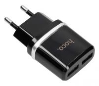 Сетевое зарядное устройство Hoco C12 2 USB (2,4 A) (black)