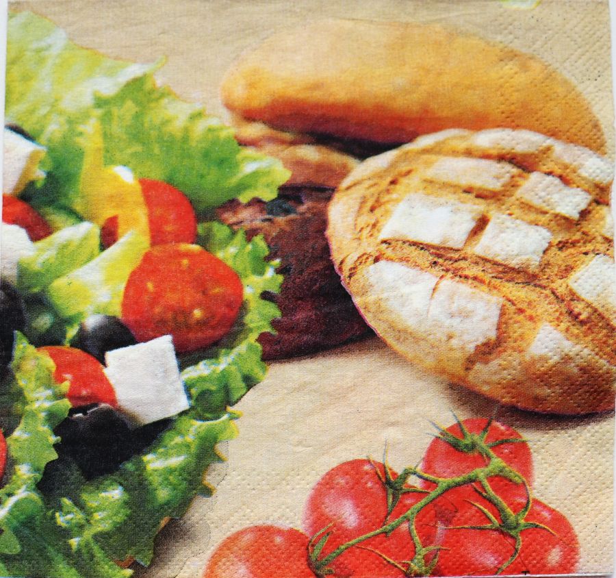Салфетка бумажная 30*30 Греческий салат