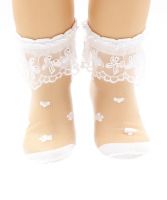 Носки для девочки с кружевом белого цвета