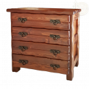 Комод деревянный "Барин 2" (4 ящика) с элементами ковки