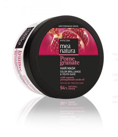 Mea Natura Pomegranate, Маска для волос Сияние Цвета и Сохранение Молодости, 250 мл.