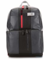 Бизнес-рюкзак кожаный Piquadro CA3214UB00/GRN черно-серый