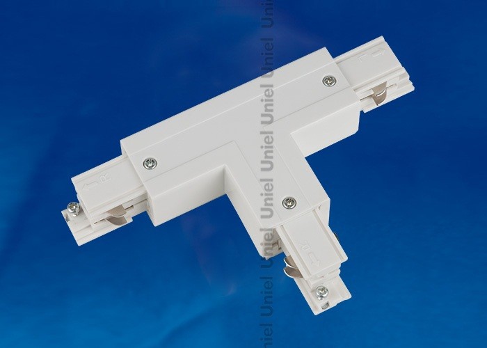 Соединитель для шинопроводов 3-фазный Т-образный Uniel левый внутренний Uniel белый UBX-A34 WHITE