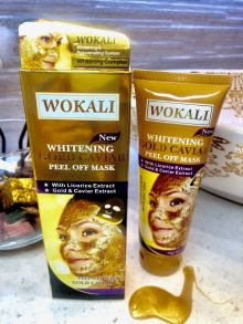 Золотая маска для лица Wokali Whitening Gold Caviar , 130 мл