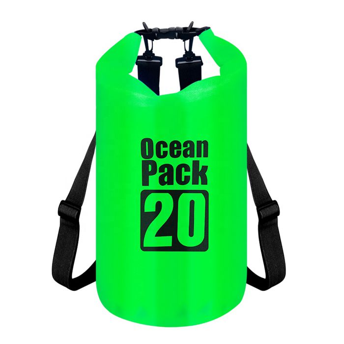 Водонепроницаемая Сумка-Мешок Ocean Pack, 20 L, Цвет Зеленый