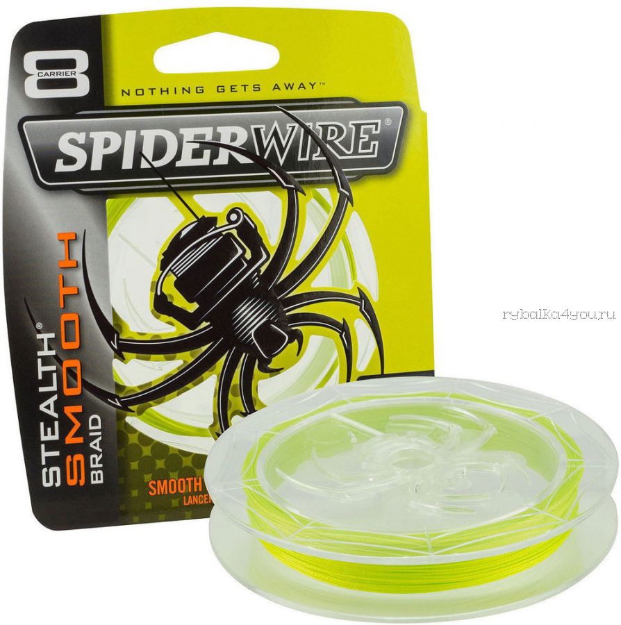 Леска плетеная Spiderwire Stealth Smooth 8 150 м  / цвет: желтый