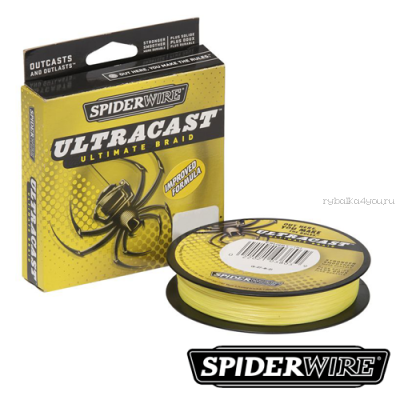 Леска плетеная Spiderwire Ultracast Ultimate Braid 110 м  / цвет: желтый