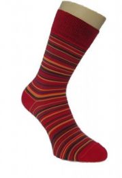 Мужские цветные носки  С418, С419  красная полоска